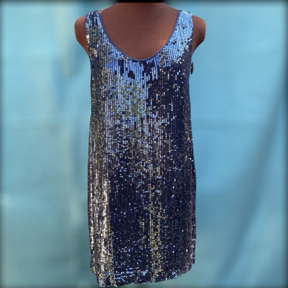 Nicole Miller sequined silk cocktail dress - Picture 8 of 15